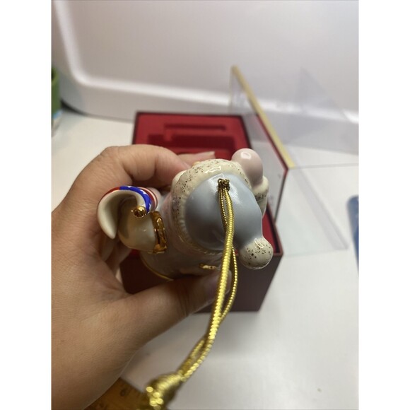 LENOX "Patriotic Snowman" 2003 Porcelain Christmas Ornament With Package - Picture 9 of 11